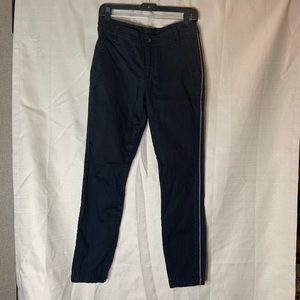 Cabi The Peyton Washed Black Tuxedo Stripe Chino Trousers Sz 4